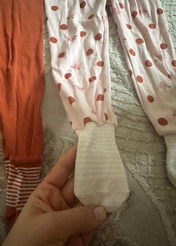 2 li Çoraplı çocuk  Pamuklu Tayt - Görsel 4