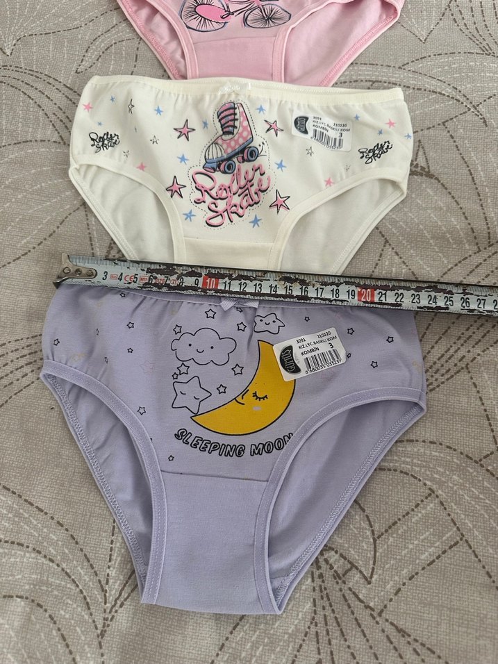 Pastel Renkli Baskılı Kız Çocuk Külot Seti - Görsel 2