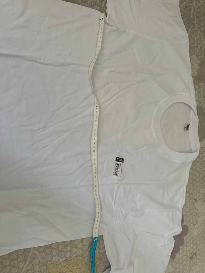 Beyaz Erkek Kısa Kollu Pamuklu Tişört - Görsel 3