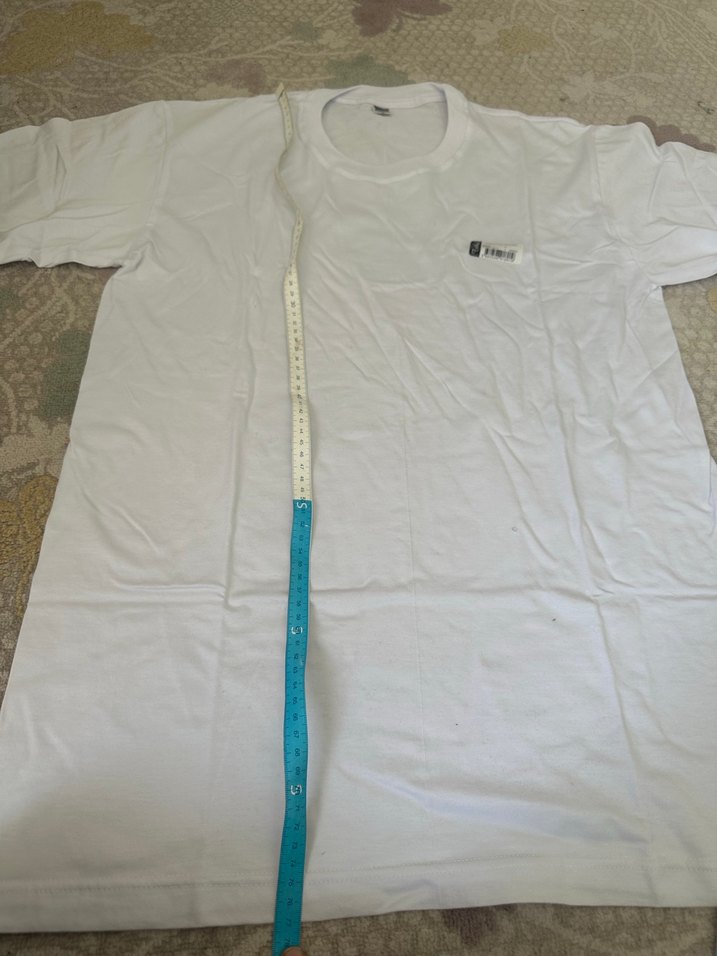 Beyaz Erkek Kısa Kollu Pamuklu Tişört - Görsel 2