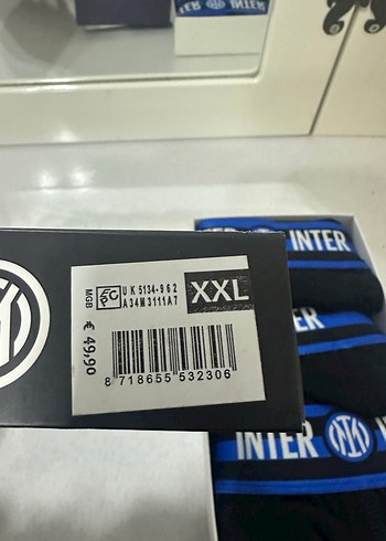 Erkek Inter Milan Baskılı Boxer 3'lü Paket - Görsel 2