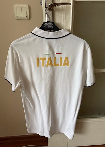 Beyaz EA7 Düğmeli Erkek Polo Tişört - Görsel 2