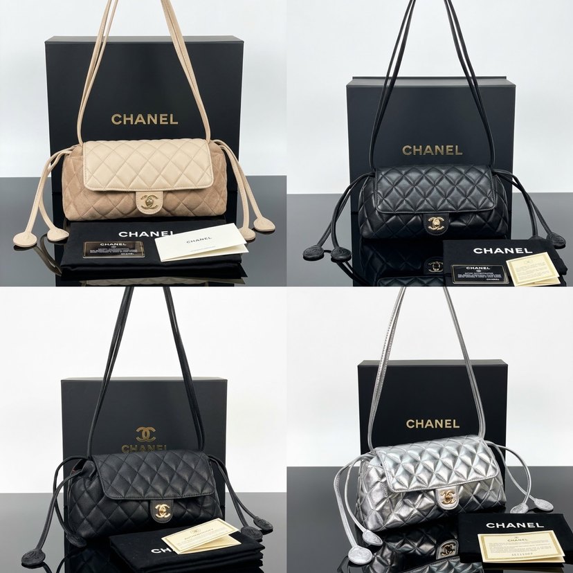 Chanel Haki Kapitone Omuz Çantası — görsel 5/7