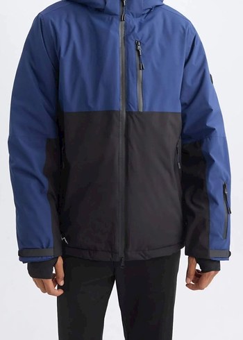 Erkek Mavi Fermuarlı Kayak Montu - Görsel 8