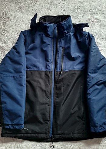 Erkek Mavi Fermuarlı Kayak Montu - Görsel 3