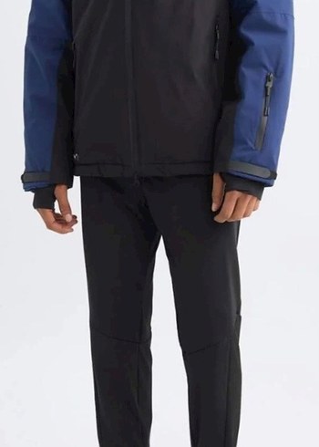 Erkek Mavi Fermuarlı Kayak Montu - Görsel 9