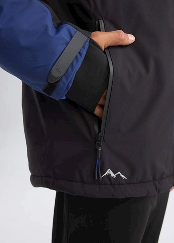 Erkek Mavi Fermuarlı Kayak Montu - Görsel 7