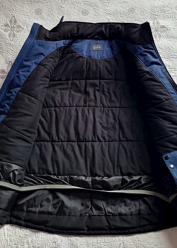 Erkek Mavi Fermuarlı Kayak Montu - Görsel 4