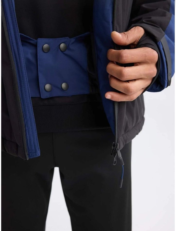 Erkek Mavi Fermuarlı Kayak Montu - Görsel 5