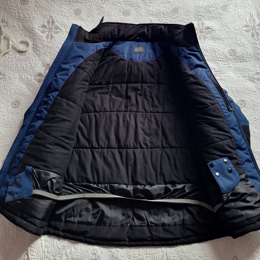 Erkek Mavi Fermuarlı Kayak Montu - Görsel 4