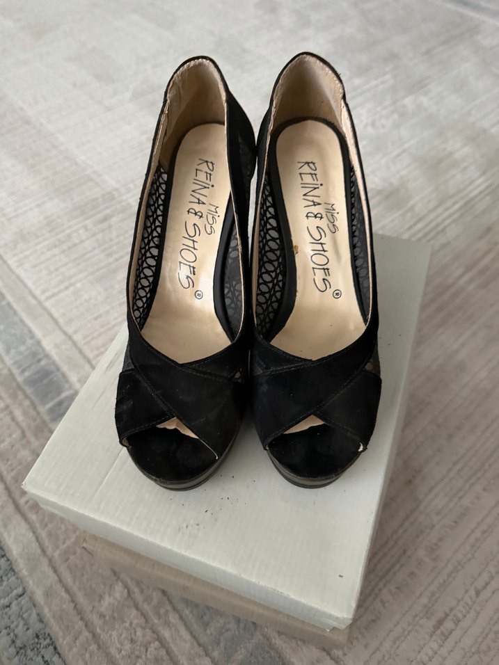 Siyah  Dolgu Topuklu Ayakkabı - Görsel 2