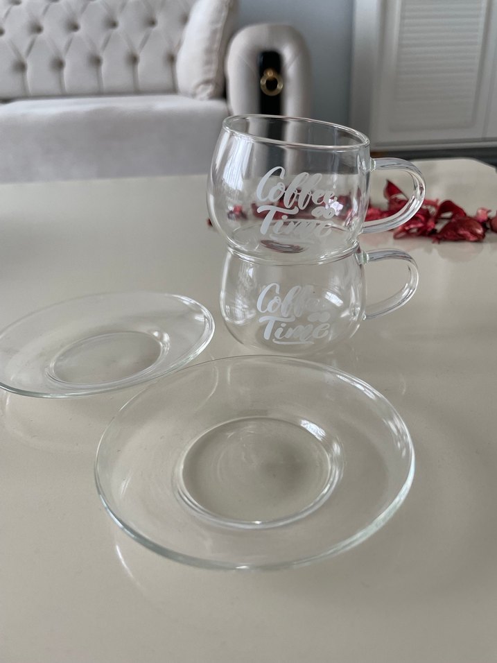 Borosilikat 2 kişilik fincan set - Görsel 2