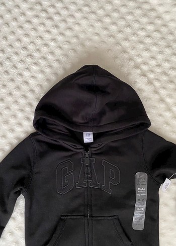 GAP orijinal Erkek Çocuk Kapüşonlu Fermuarlı Sweatshirt - Görsel 3