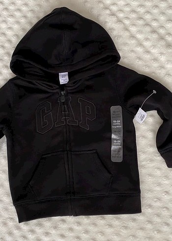 GAP orijinal Erkek Çocuk Kapüşonlu Fermuarlı Sweatshirt - Görsel 4
