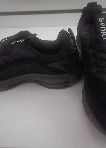 Siyah Bağcıklı Stiletto Topuklu Erkek  Spor Ayakkabı - Görsel 2