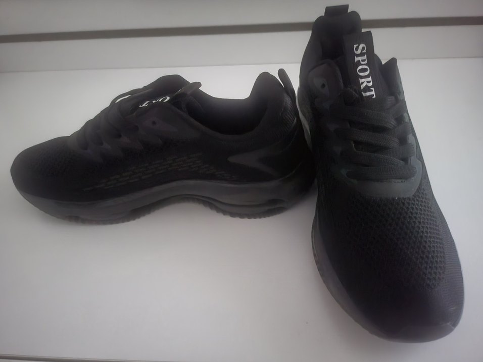 Siyah Bağcıklı Stiletto Topuklu Erkek  Spor Ayakkabı - Görsel 2