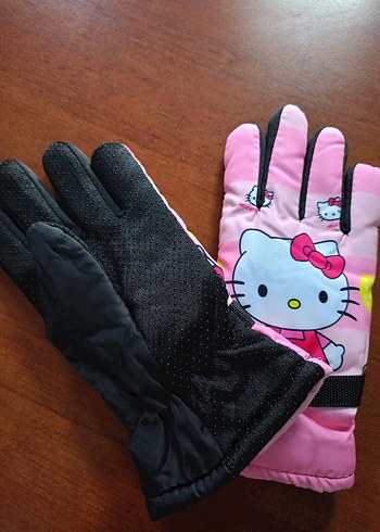 Kız Çocuk Pembe Hello Kitty Desenli Eldiven - Görsel 2