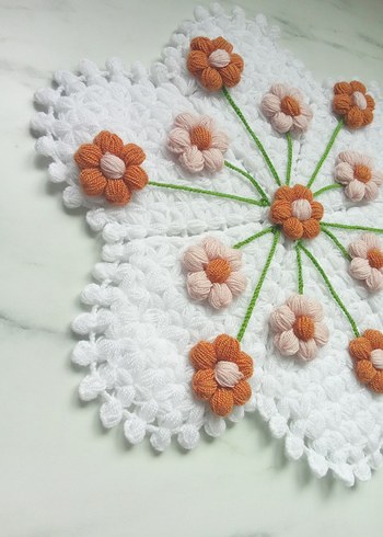 Çiçek Motifli Örgü - Görsel 2