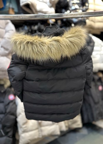 Siyah Kürklü çocuk Kış Mont - Görsel 3