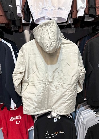 Kapüşonlu Bej Erkek Rüzgarlık Ceket - Görsel 2