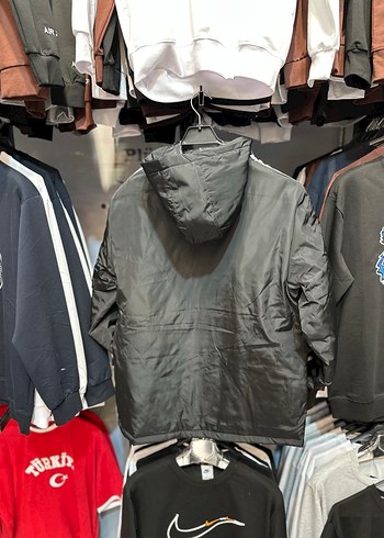 Erkek Siyah Kapüşonlu Spor Mont - Görsel 2