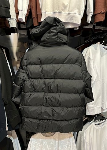 Siyah Kapüşonlu Erkek Şişme Mont - Görsel 2