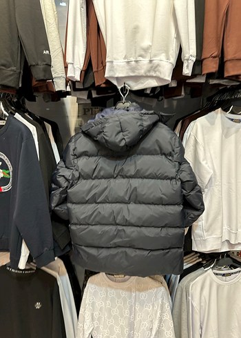 Lacivert Kapüşonlu Şişme Mont - Görsel 2