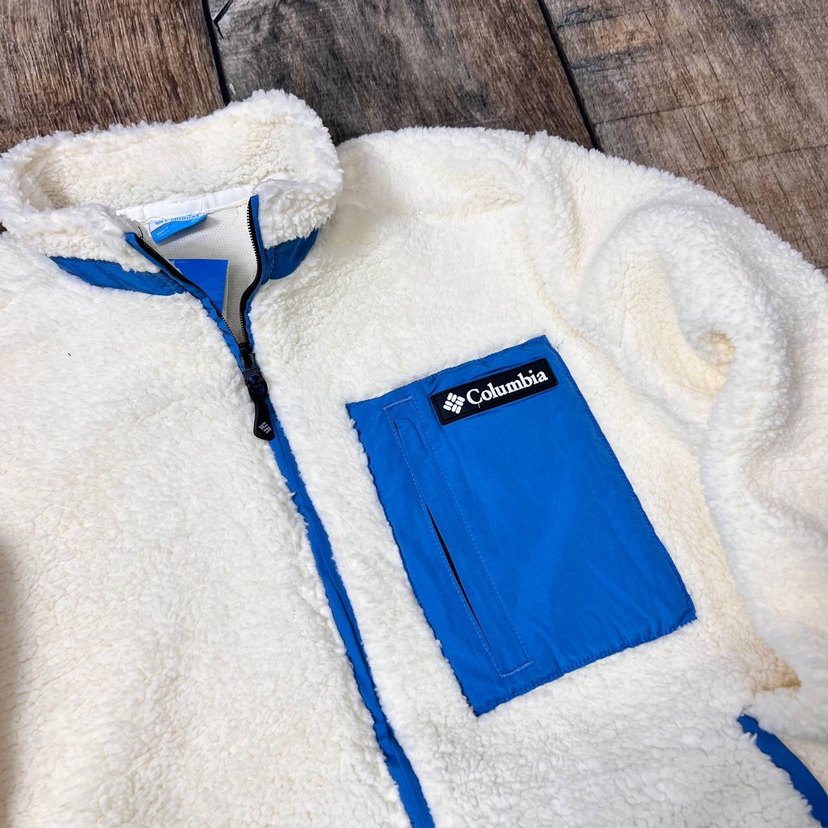 Columbia Beyaz Fermuarlı Erkek Polar Ceket - Görsel 2