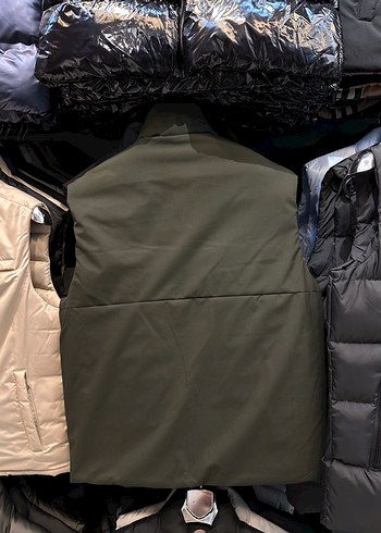 Erkek Haki Fermuarlı Kolsuz Yelek - Görsel 2