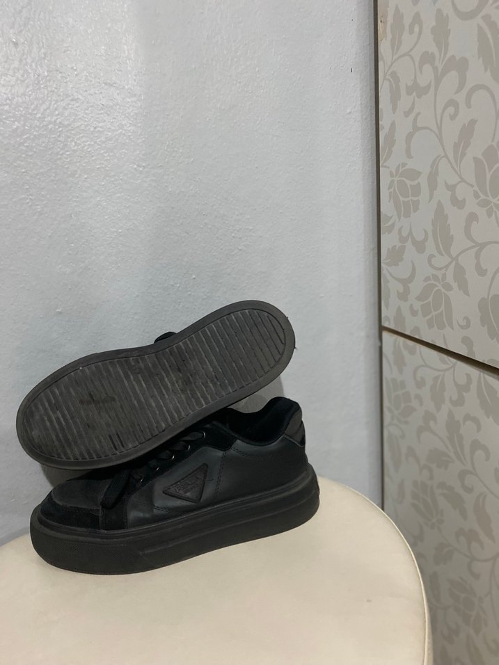 Prada Siyah Erkek kalın taban ayakkabı - Görsel 4