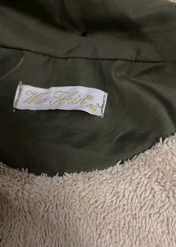 Sokak Stili Haki Uzun Kürklü Kadın Mont - Görsel 5