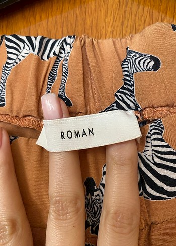 Roman Marka Camel Zebra Desenli Pantolon