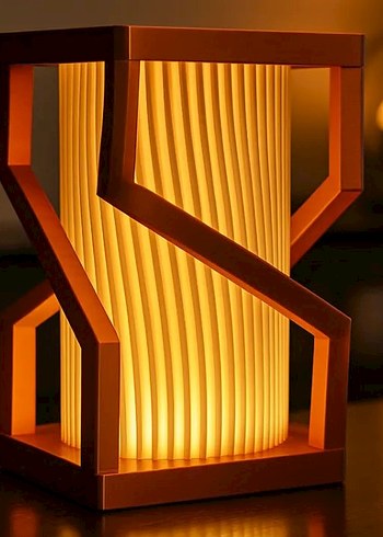 Bej Modern Masa Lambası - Görsel 3