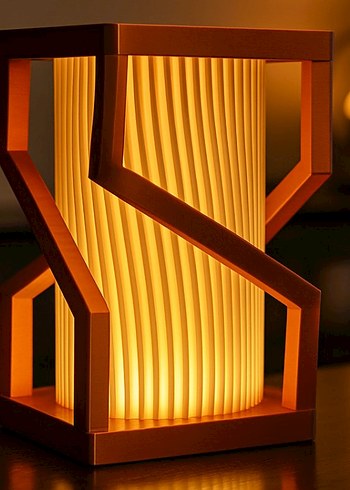 Bej Modern Masa Lambası - Görsel 2