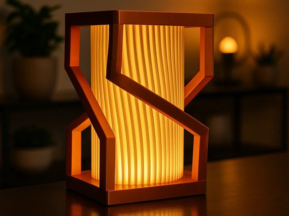 Bej Modern Masa Lambası - Görsel 3