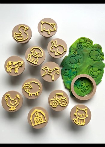 Renkli Çiftlik Hayvanları Oyun Hamuru Kalıpları - Görsel 2