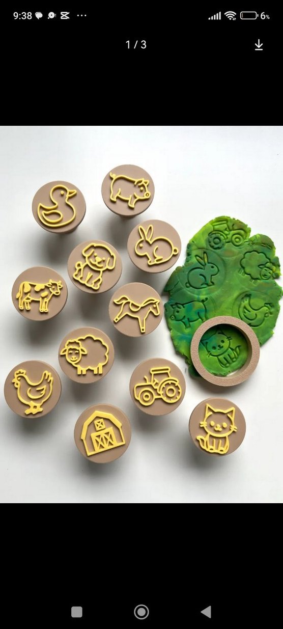 Renkli Çiftlik Hayvanları Oyun Hamuru Kalıpları - Görsel 2