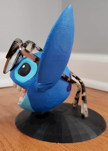 Renkli Mavi Stitch Figürü Gözlük Tutucu - Görsel 2