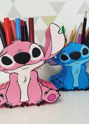 Renkli Stitch Animasyon Figürlü kalemlik - Görsel 2