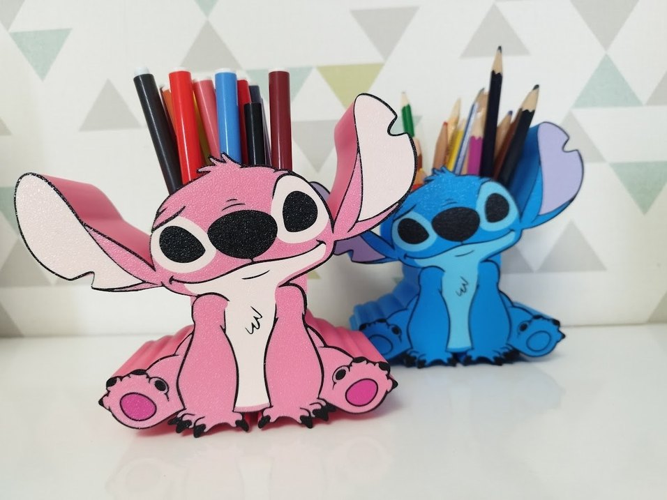Renkli Stitch Animasyon Figürlü kalemlik - Görsel 2