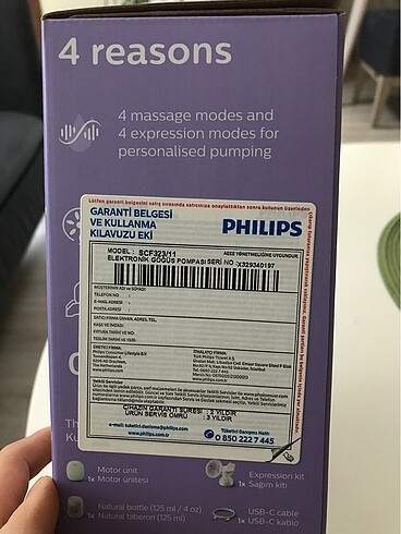 Philips avent süt sağma makinesi