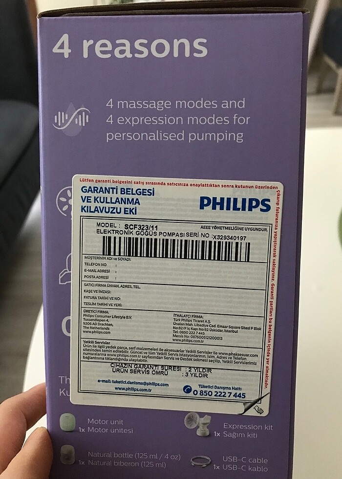 Philips avent süt sağma makinesi - Görsel 2