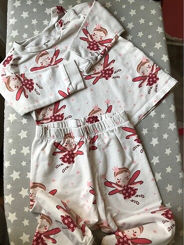 12-18 Ay Beden pembe Renk Lcwbaby pijama takımı