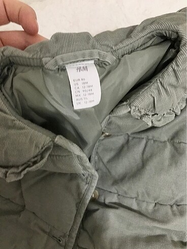12-18 Ay Beden haki Renk H&M bebek mont / kaban