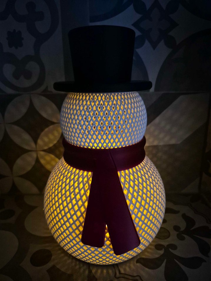 Kardan adam ışıklı dekorasyon - Görsel 3