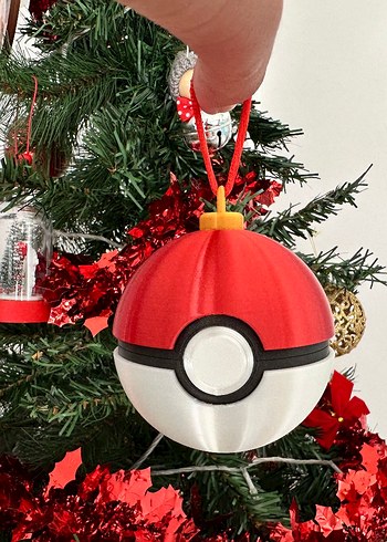 Yılbaşı ağacı pokemon topu süsü - Görsel 3