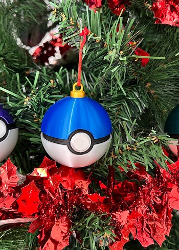 Yılbaşı ağacı pokemon topu süsü - Görsel 2