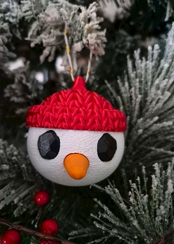 Kardan adam yılbaşı ağacı süsü - Görsel 2