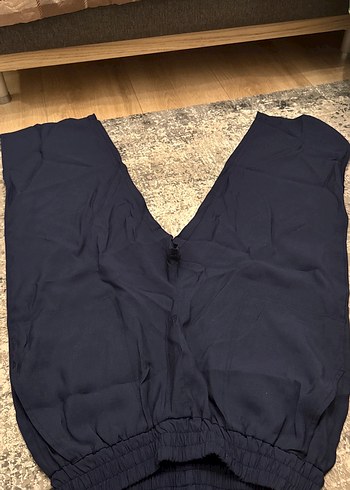 Erkek Lacivert Uzun Paça Rahat Kumaş Pantolon - Görsel 2