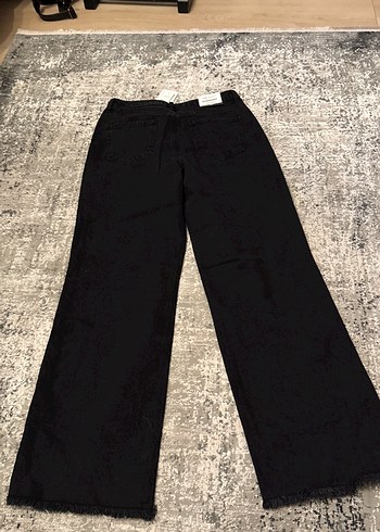 Siyah Kadın Nakışlı Kadın Kot Pantolon - Görsel 2